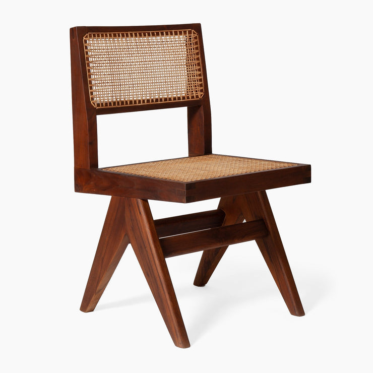 Jeanneret Armless Dining Chair (DP) - Brown Teak